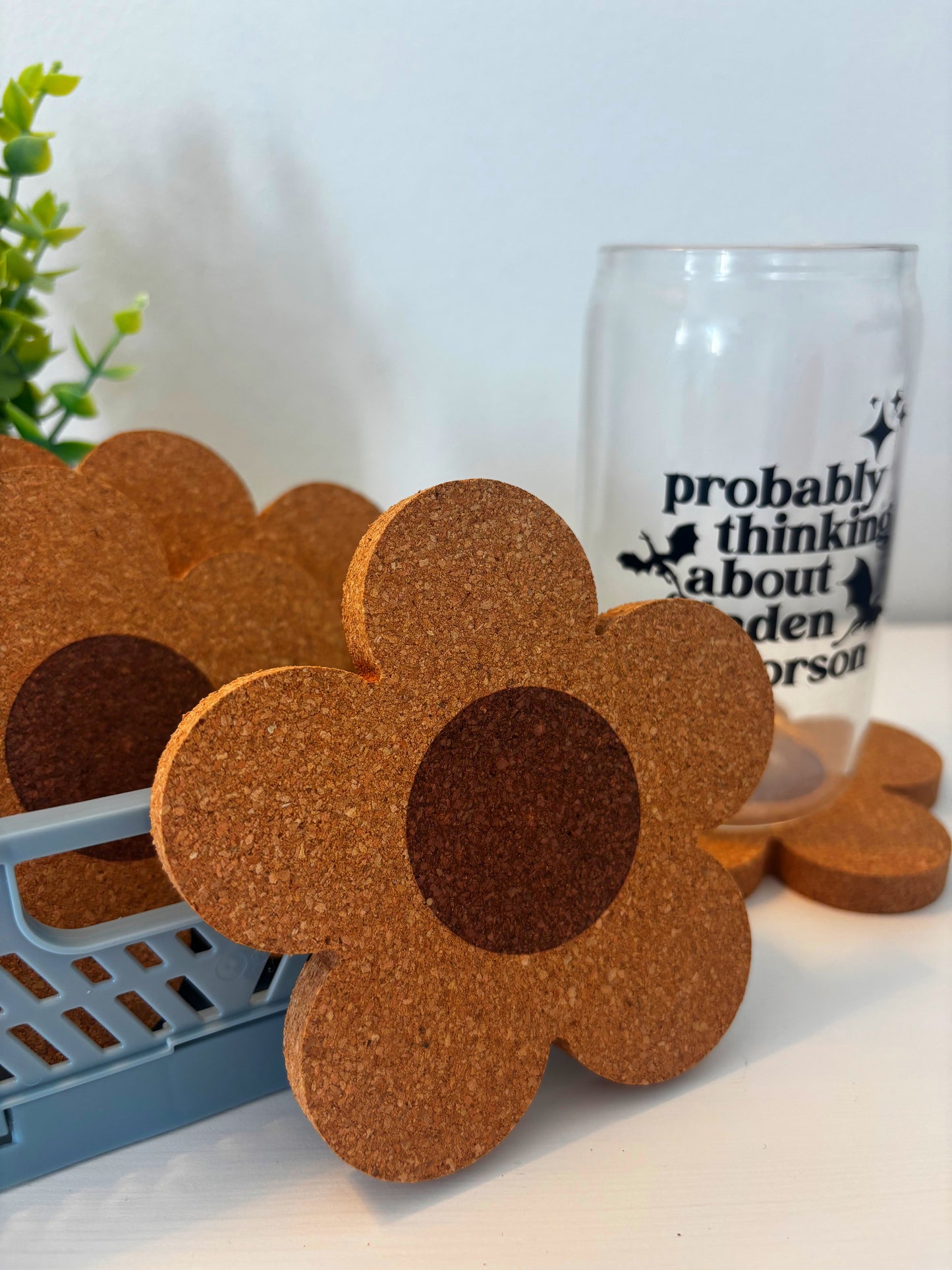 Blossom Cork Coasters | Bloom where your coffee stands ☕🌸
